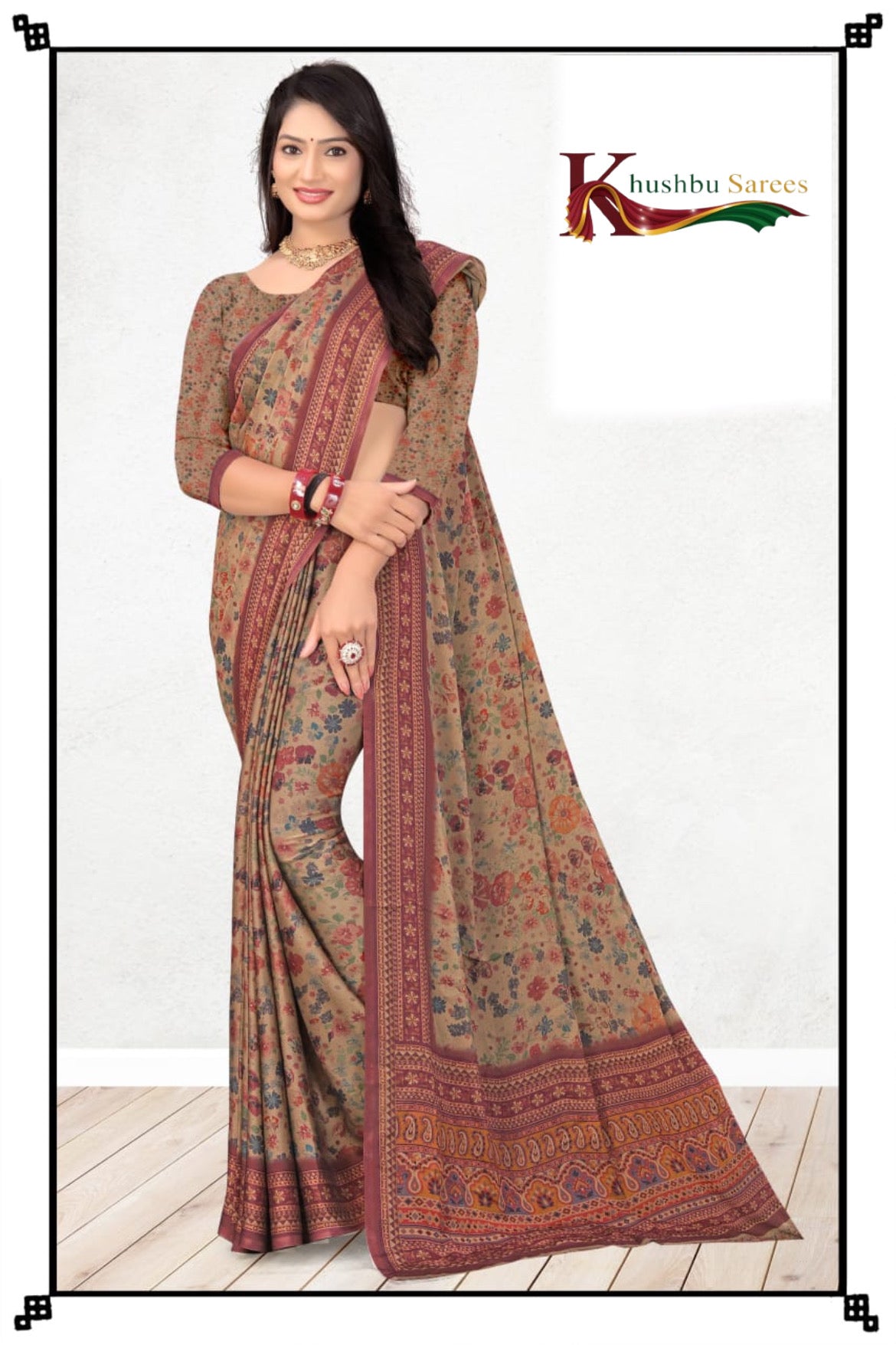 .	“Khushbu Sarees प्रस्तुत करता है – पारंपरिक डिज़ाइनों और मॉडर्न ग्रेस से सजी एलीगेंट साड़ी कलेक्शन”