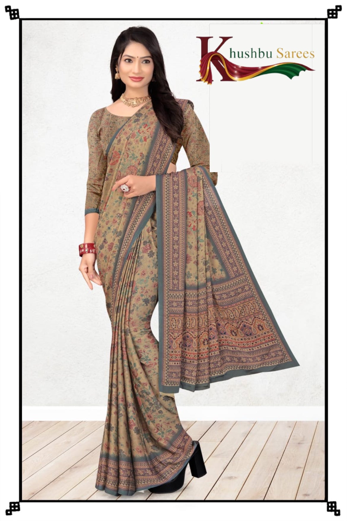 .	“Khushbu Sarees प्रस्तुत करता है – पारंपरिक डिज़ाइनों और मॉडर्न ग्रेस से सजी एलीगेंट साड़ी कलेक्शन”