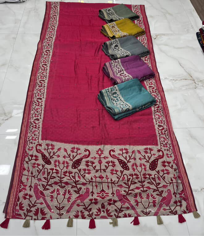 “Elegant Mustard Yellow Cotton Saree with Printed Pallu & Border”